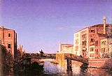 Le Pont de bois a Venise by Felix Ziem